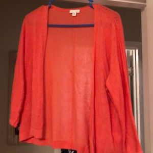 J Jill coral cardigan
